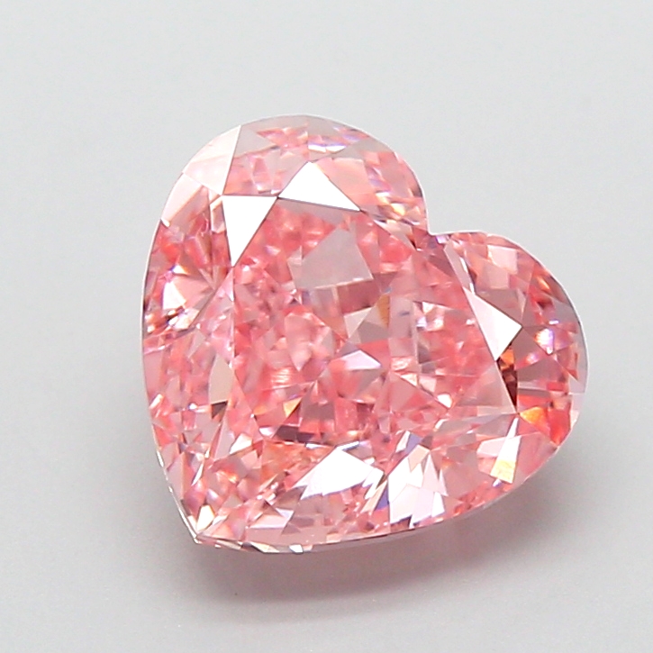 2.79 ct Pink (Vivid) VVS2 Heart Modified lab-grown diamond