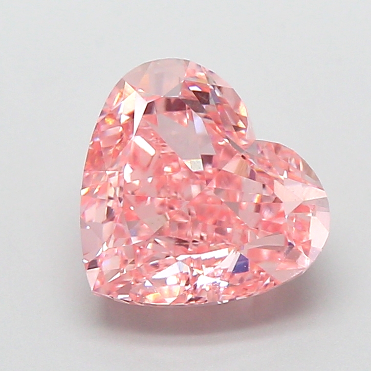 2.81 ct Pink (Vivid) VVS2 Heart Modified lab-grown diamond