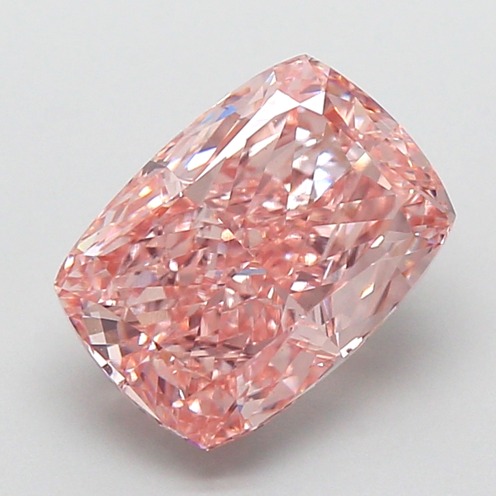 3.07 ct Pink (Intense) VS1 Cushion lab-grown diamond
