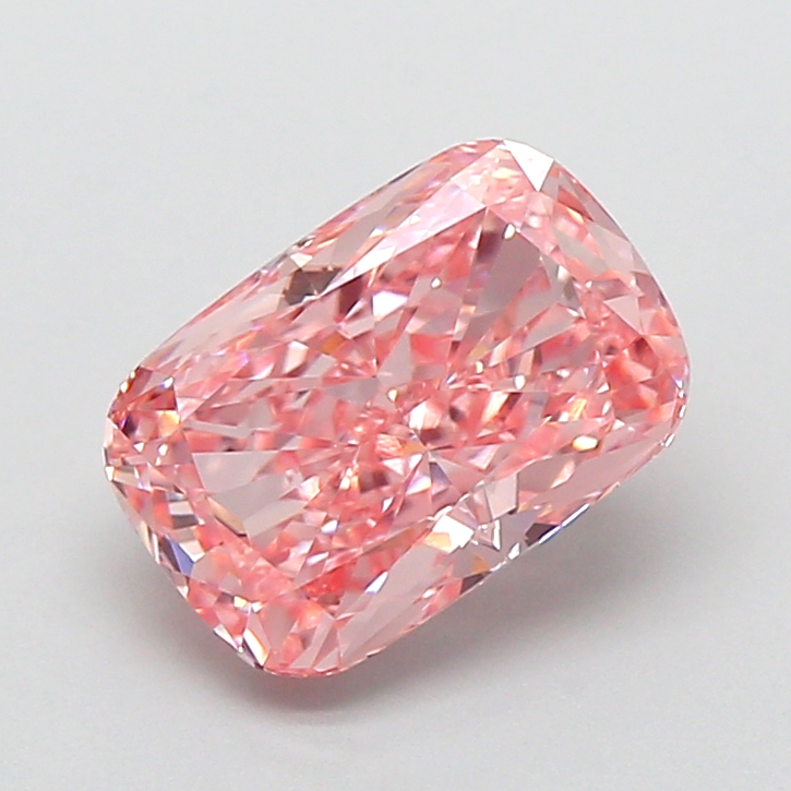 2.04 ct Pink (Vivid) VVS2 Cushion lab-grown diamond