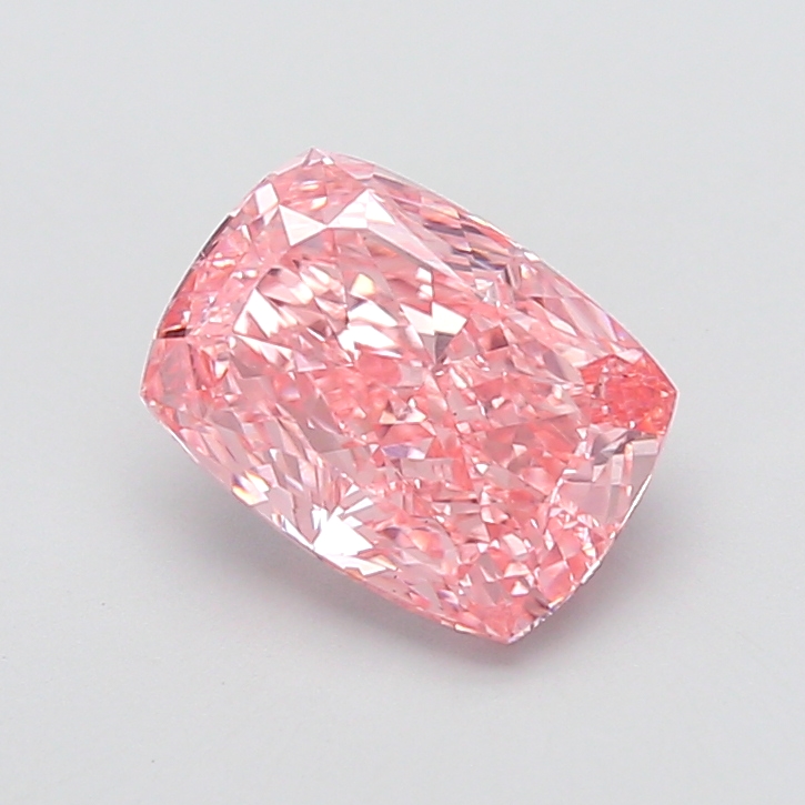 3.02 ct Pink (Vivid) VS2 Cushion lab-grown diamond