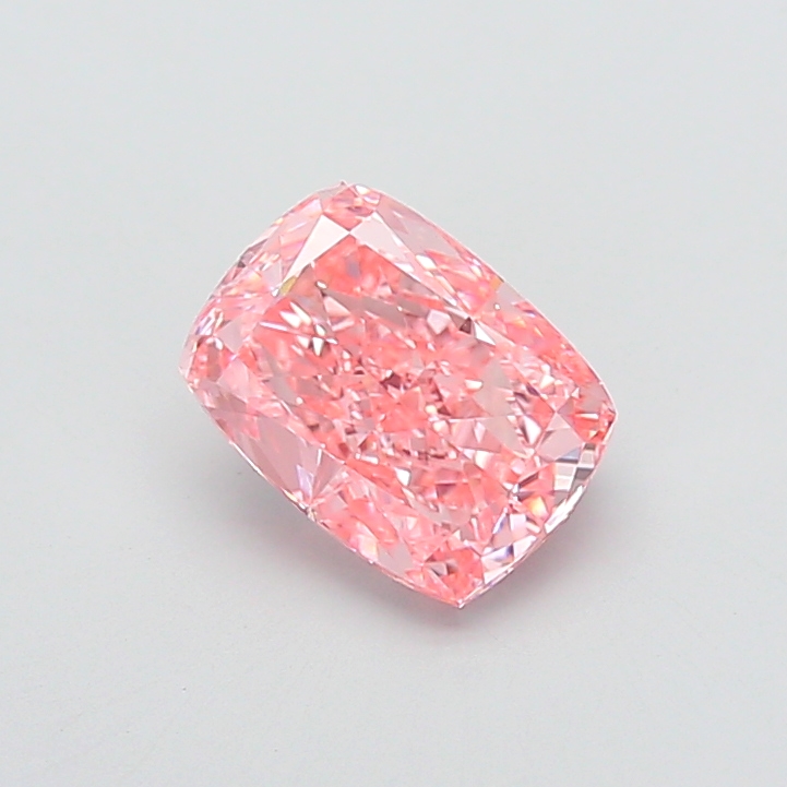 3.09 ct Pink (Vivid) VS1 Cushion lab-grown diamond
