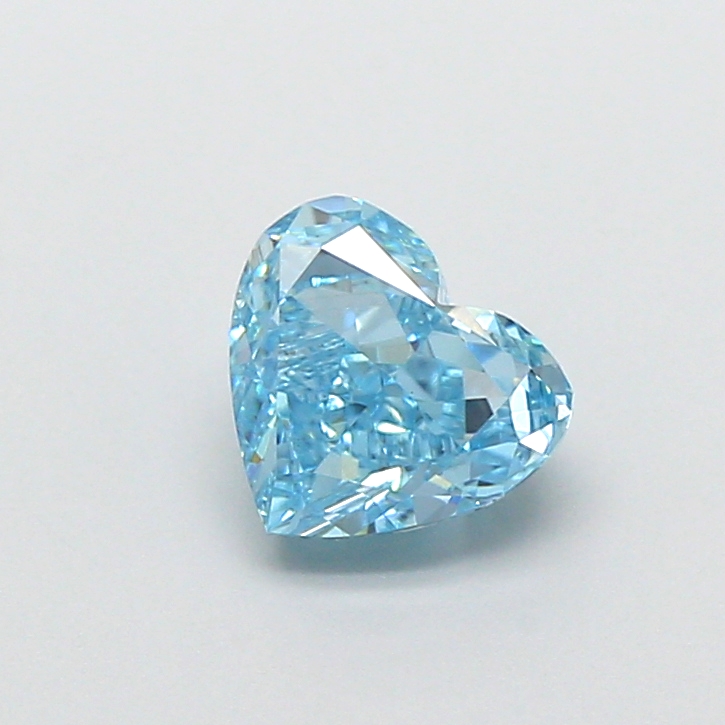 0.99 ct Blue (Vivid) VS1 Heart Modified lab-grown diamond
