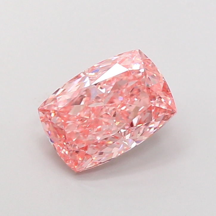 2.81 ct Pink (Vivid) VS2 Cushion lab-grown diamond