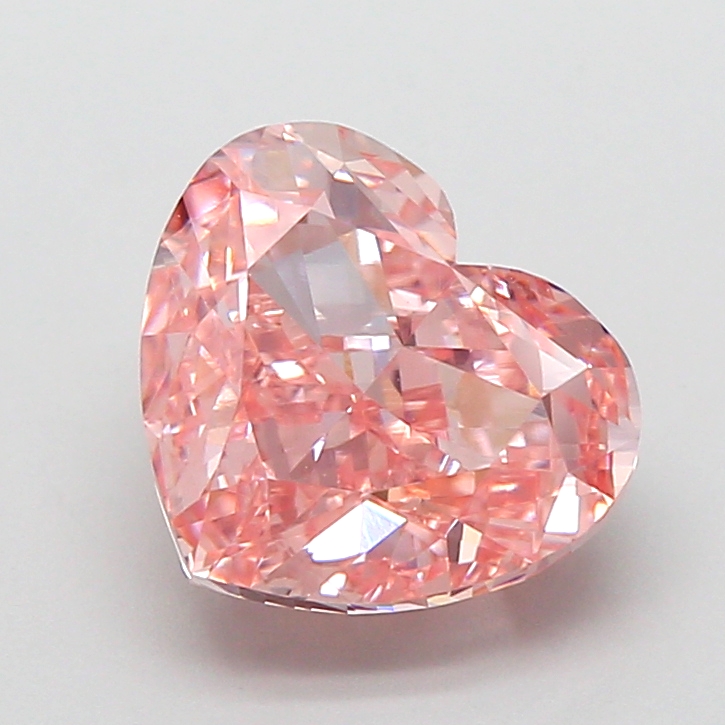 3.02 ct Pink (Intense) VVS2 Heart Modified lab-grown diamond