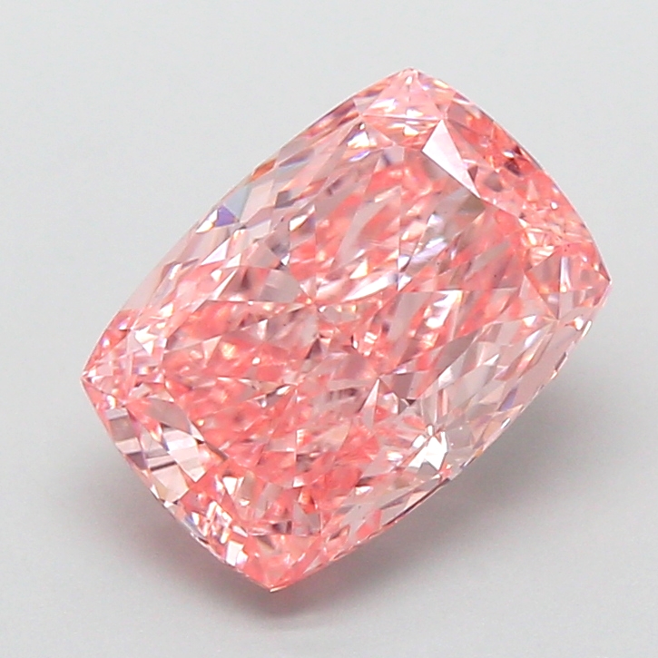 2.78 ct Pink (Intense) VS1 Cushion lab-grown diamond
