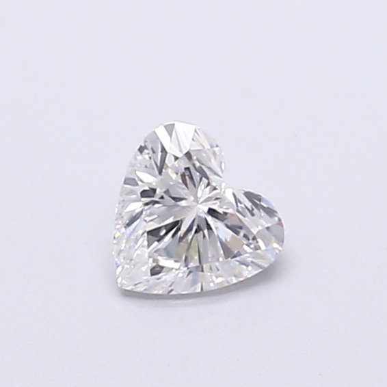 Actual 0.29 carat D Heart lab-grown diamond