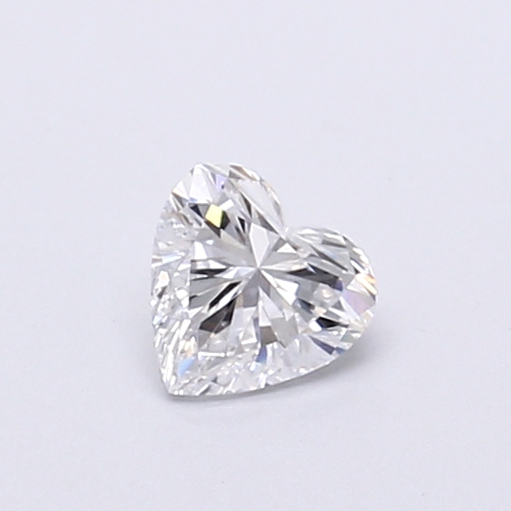Actual 0.28 carat D Heart lab-grown diamond