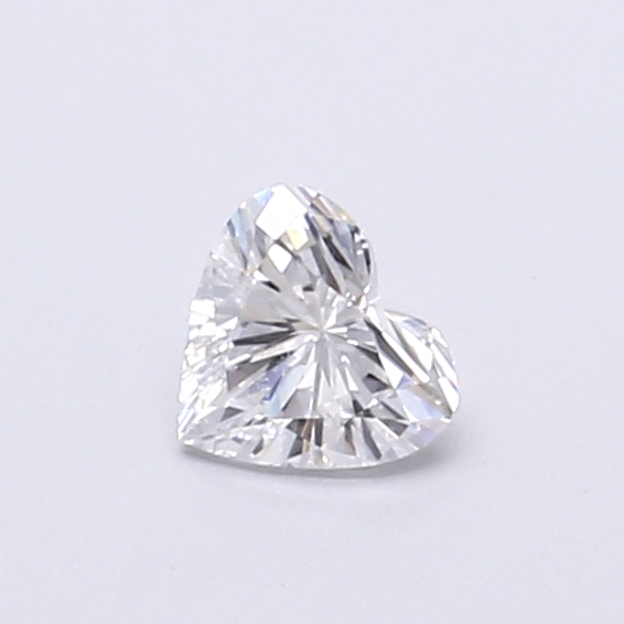 Actual 0.28 carat D Heart lab-grown diamond