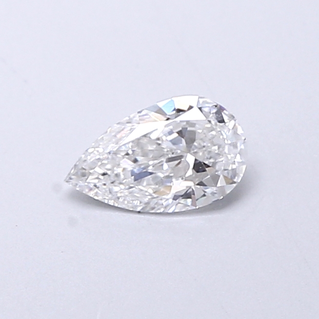 Actual 0.24 carat E Pear lab-grown diamond