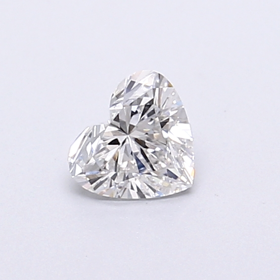 Actual 0.29 carat E Heart lab-grown diamond