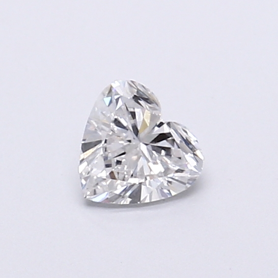 Actual 0.28 carat D Heart lab-grown diamond
