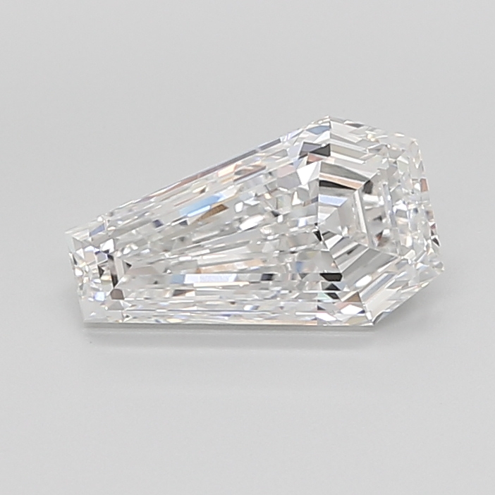 3.08 carat Coffin lab grown diamond, E VVS2, IGI certified
