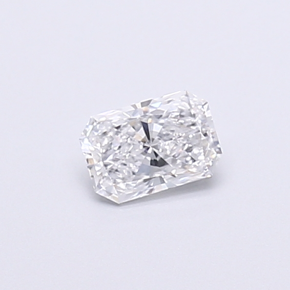 Actual 0.28 carat D Radiant lab-grown diamond