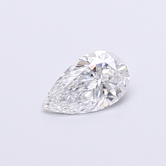 Actual 0.26 carat D Pear lab-grown diamond