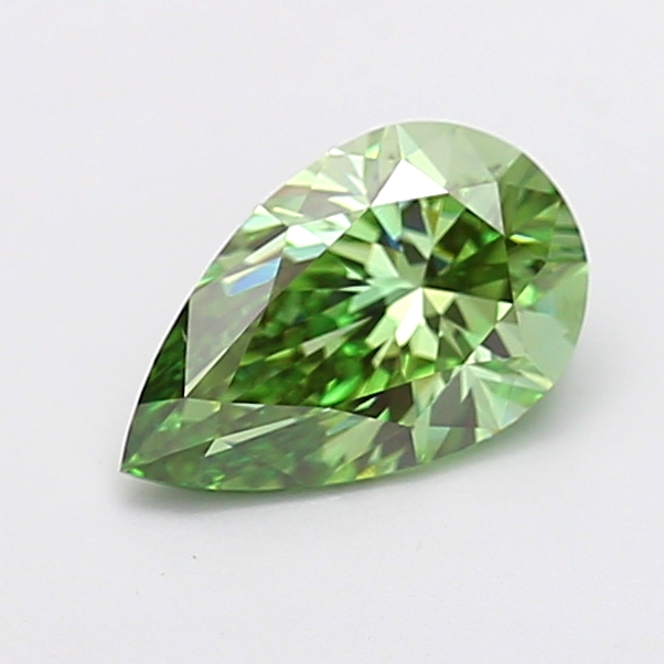 1.50 ct Pear Fancy Vivid Green Lab-Grown Diamond