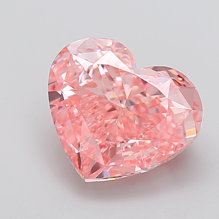 5.01 ct Heart Fancy Vivid Pink Lab-Grown Diamond