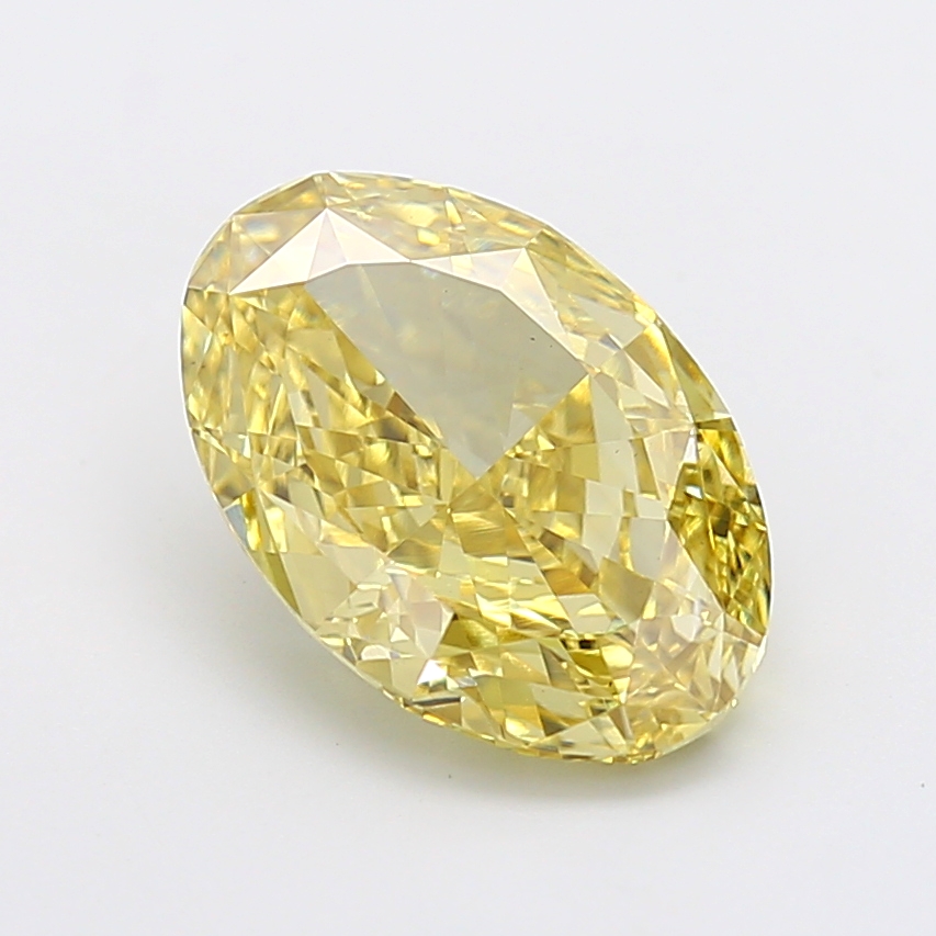 5.02 ct Oval Fancy Intense Yellow Lab-Grown Diamond