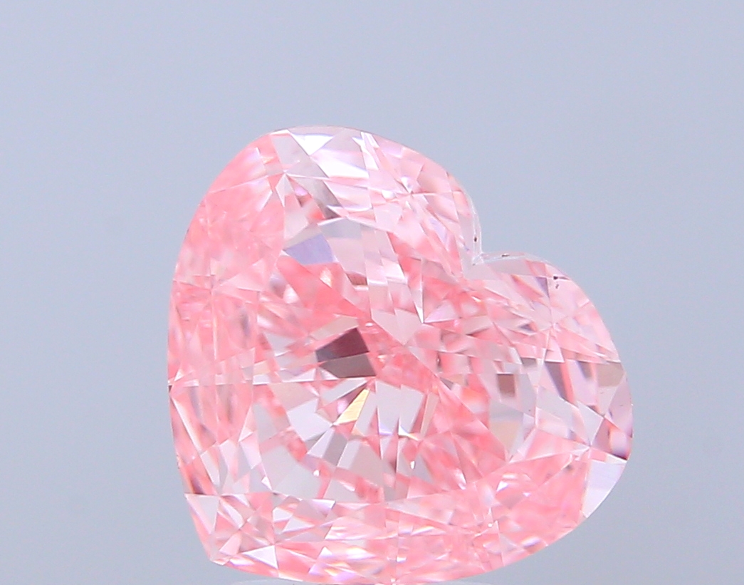 5.01 ct Heart Fancy Vivid Pink Lab-Grown Diamond