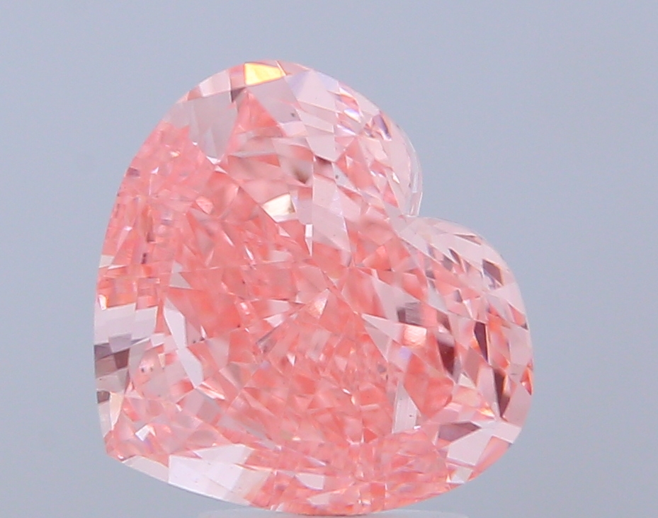 5.01 ct Heart Fancy Vivid Pink Lab-Grown Diamond