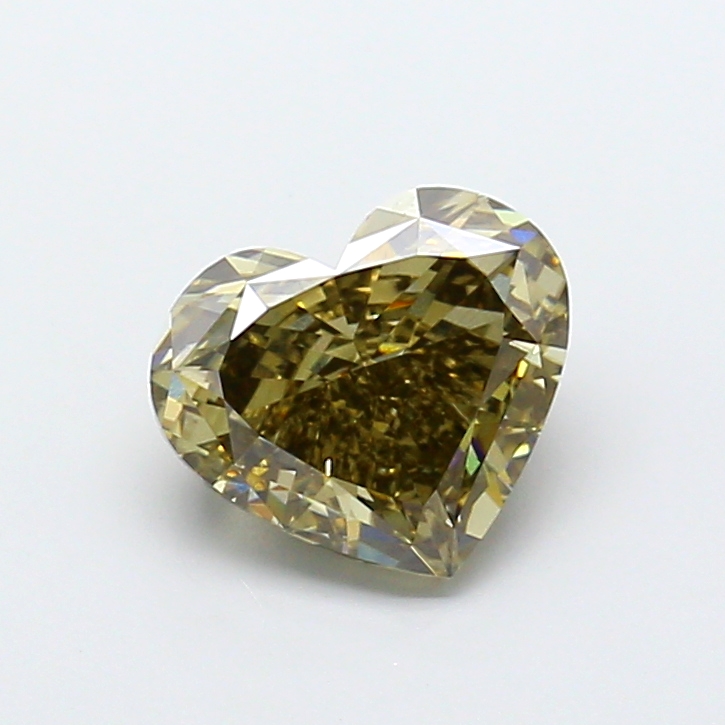 3.02 ct Heart Fancy Vivid Brown Lab-Grown Diamond