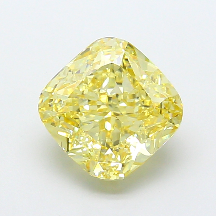 4.53 ct Cushion Fancy Light Yellow Lab-Grown Diamond