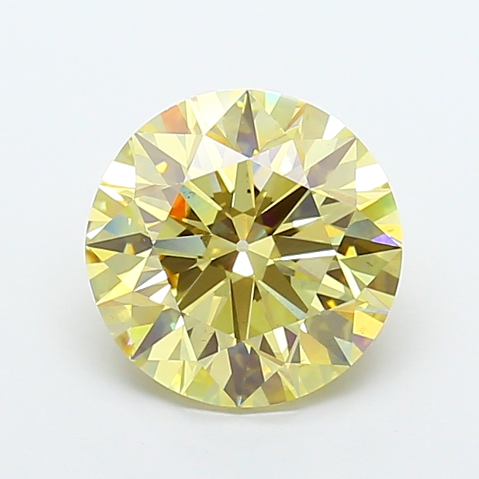 5.00 ct Round Fancy Intense Yellow Lab-Grown Diamond