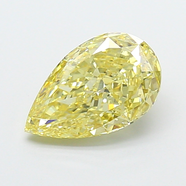 1.71 ct Pear Fancy Vivid Yellow Lab-Grown Diamond