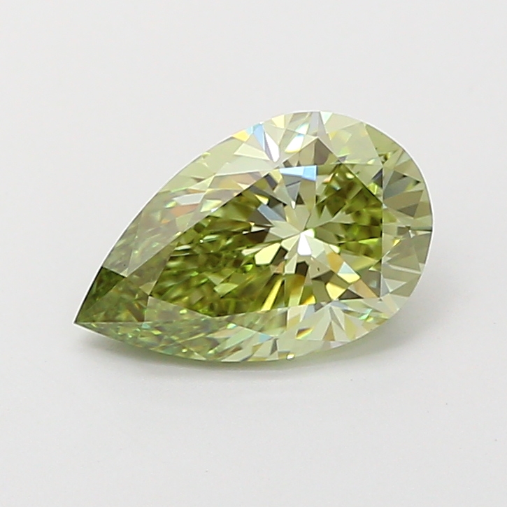 1.59 ct Pear Fancy Vivid Green Lab-Grown Diamond