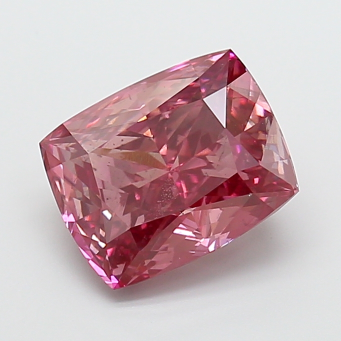 5.03 ct Cushion Fancy Vivid Pink Lab-Grown Diamond