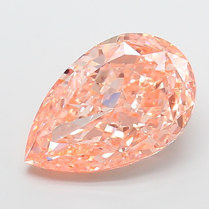 10.03 ct Pear Fancy Vivid Pink Lab-Grown Diamond