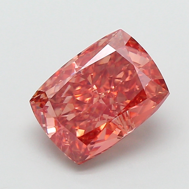 2.15 ct Pink (Intense) VS1 Cushion lab-grown diamond