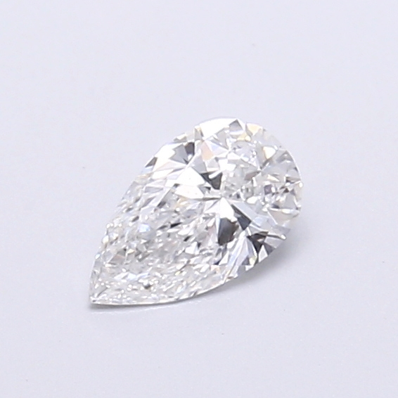 Actual 0.28 carat E Pear lab-grown diamond