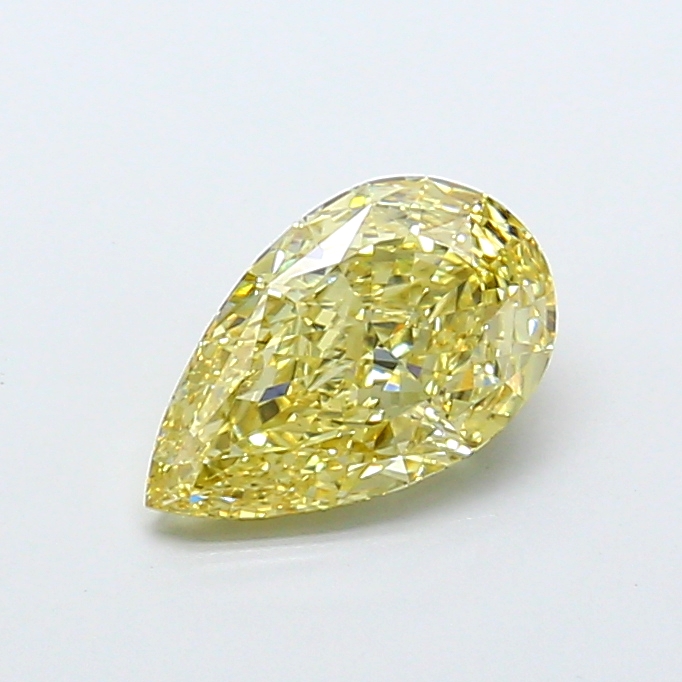 2.02 ct Pear Fancy Intense Yellow Lab-Grown Diamond