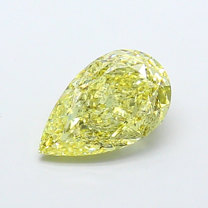 1.01 ct Pear Fancy Light Yellow Lab-Grown Diamond