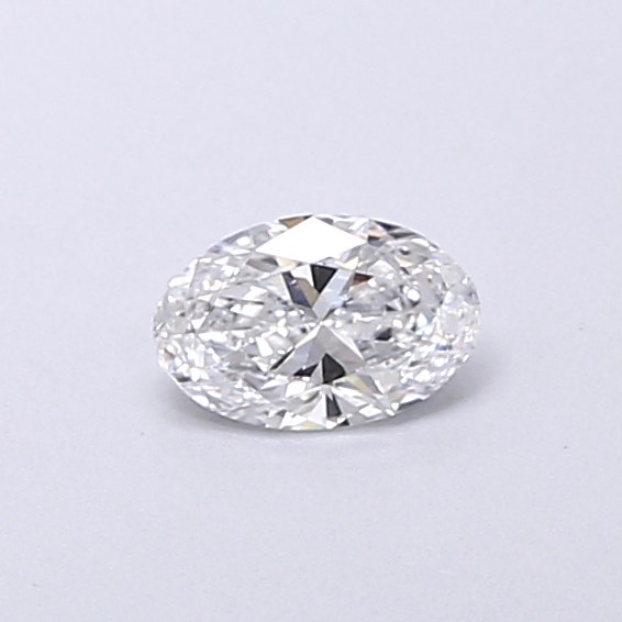 Actual 0.28 carat D Oval lab-grown diamond