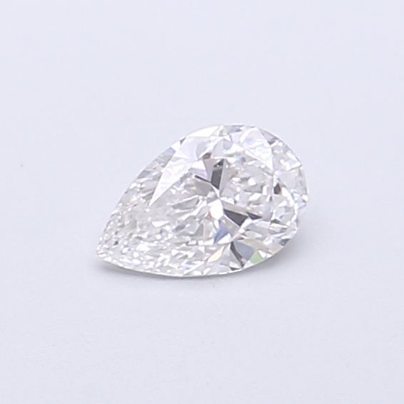 Actual 0.24 carat D Pear lab-grown diamond