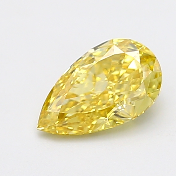 1.27 ct Pear Fancy Vivid Yellow Lab-Grown Diamond