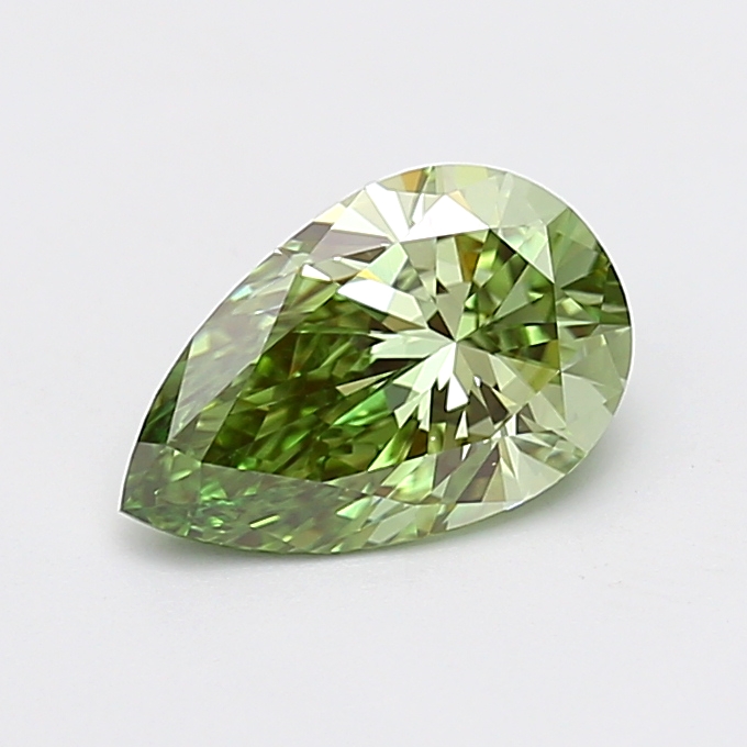 1.70 ct Pear Fancy Vivid Green Lab-Grown Diamond