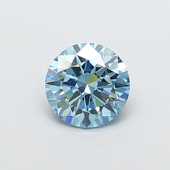 Actual 1.5 carat Vivid Blue Round lab-grown diamond