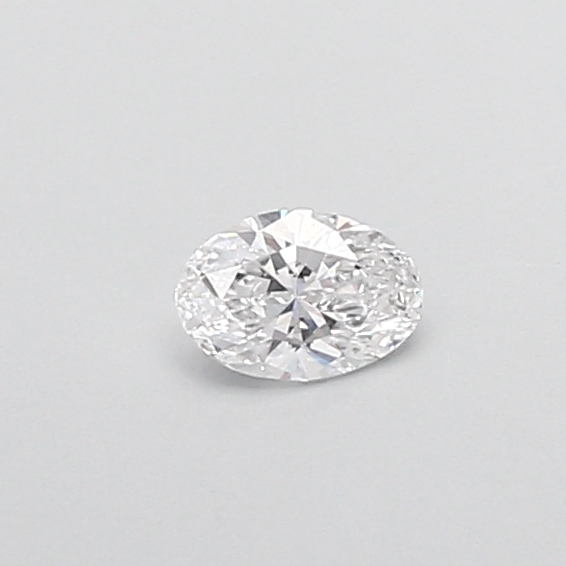 Actual 0.26 carat D Oval lab-grown diamond