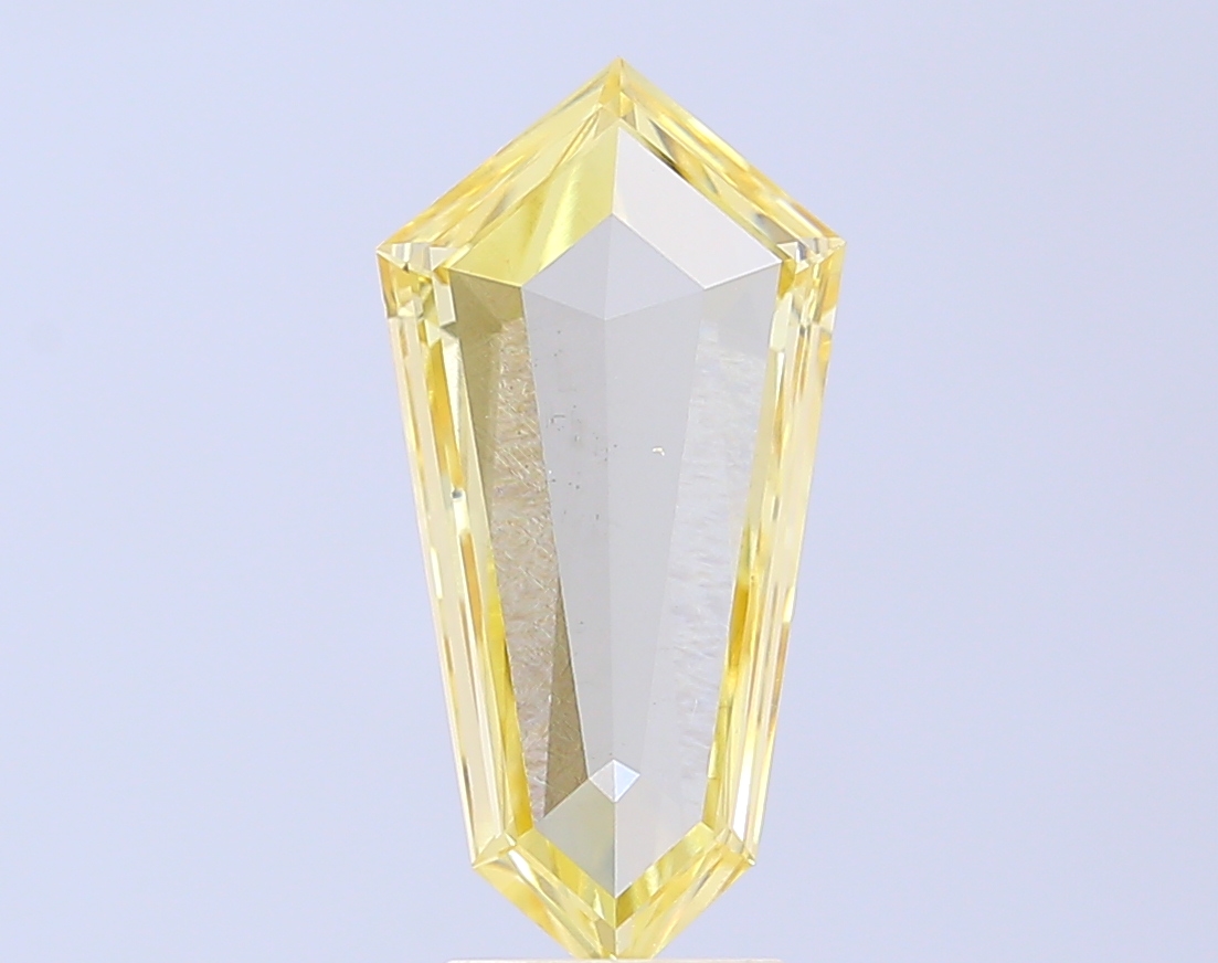 1.83 ct Shield, Fancy Vivid Yellow VS1 CVD