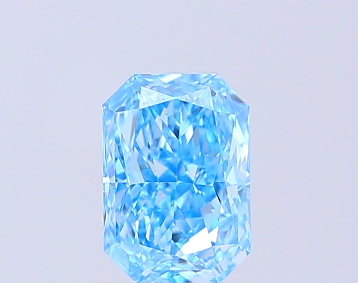 1.00 ct Radiant, Fancy Vivid Blue VS1 HPHT