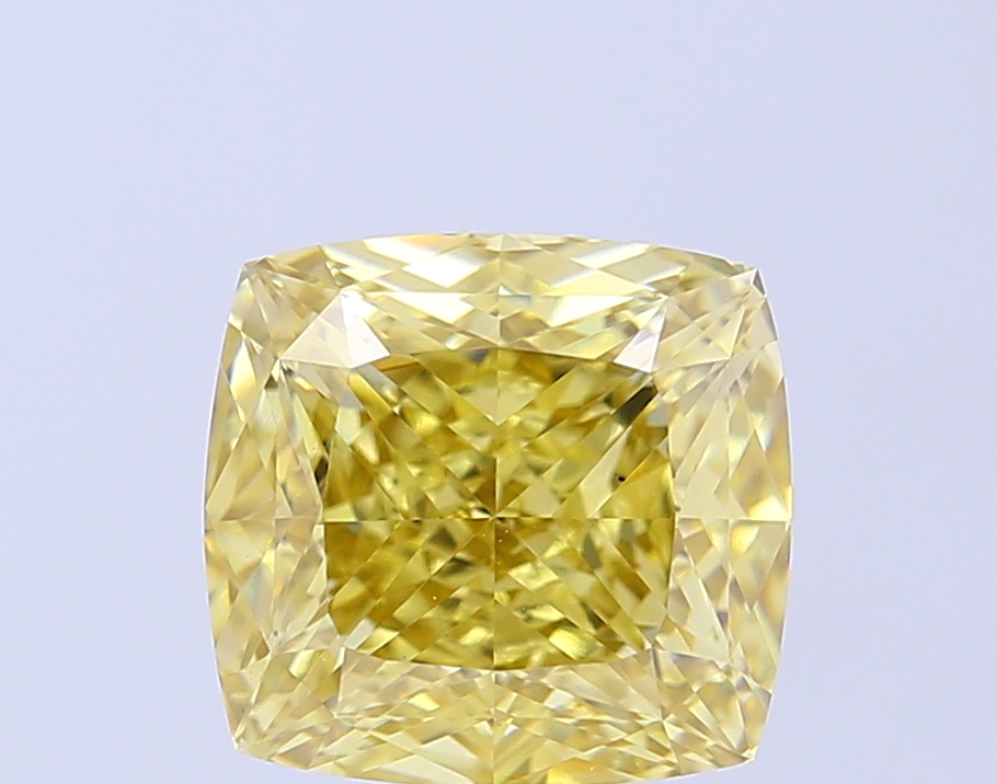 5.00 ct Cushion, Fancy Intense Yellow VS1 IGI CVD