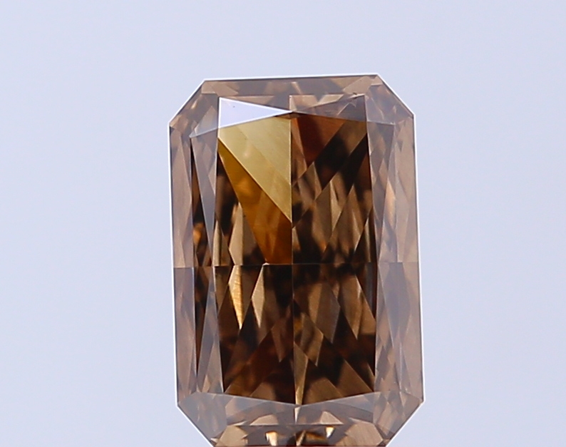 2.24 ct Radiant, Fancy Vivid Brown VS1 CVD