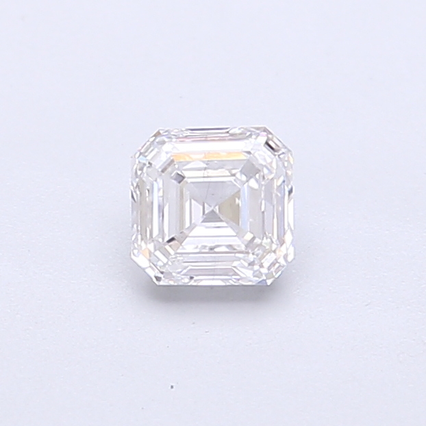 Actual 0.39 carat D Asscher lab-grown diamond
