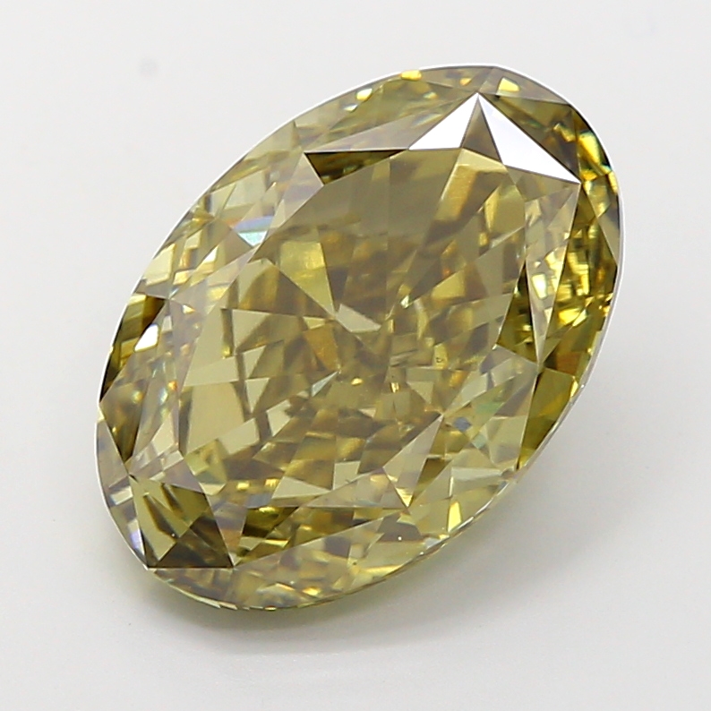 8.08 ct Oval Fancy Vivid Brown Lab-Grown Diamond