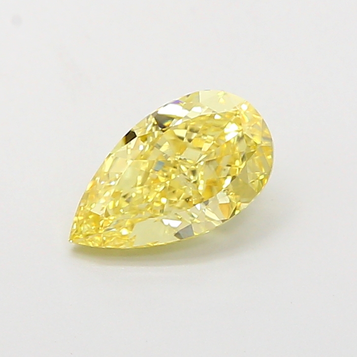 2.54 ct Pear Fancy Vivid Yellow Lab-Grown Diamond