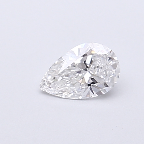 Actual 0.27 carat D Pear lab-grown diamond