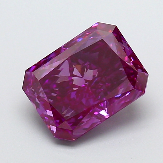 3.06 ct Radiant Fancy Vivid Pink Lab-Grown Diamond